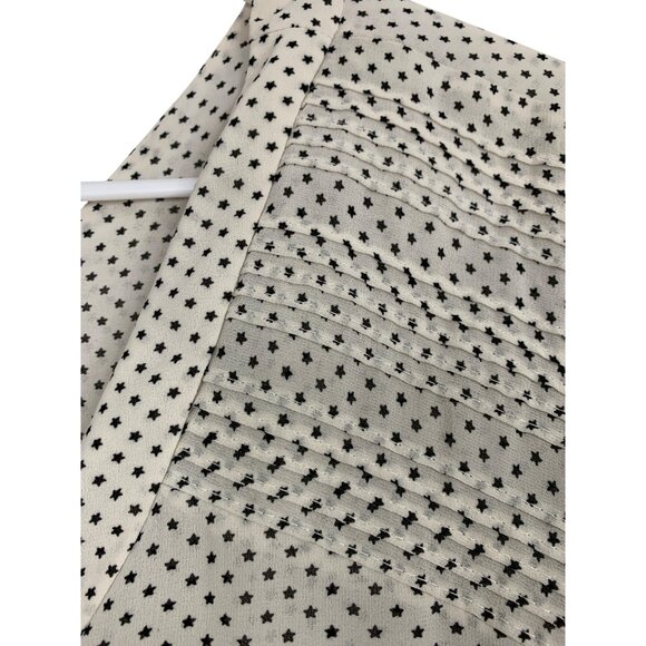 Converse Target S V-Neck Off-White Star Print Tiered Tunic Top RW10336 EUC - Picture 5 of 9